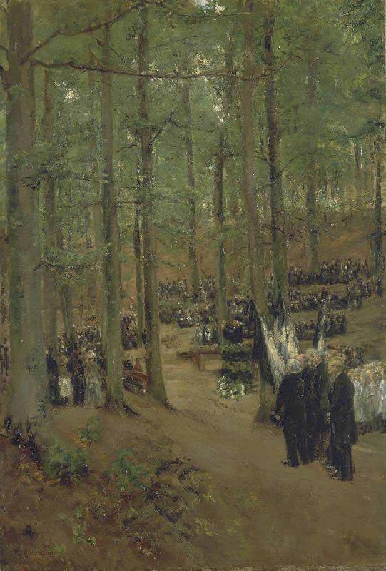 Max Liebermann Memorial Service for Emperor Frederick at Kosen oil painting image